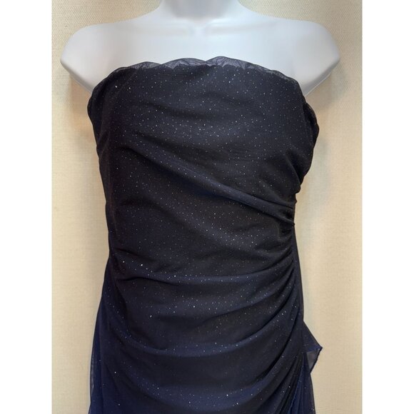 Jump Apparel Co. By Wendye Chaitin Y2K Women's Cocktail Maxi Dress Sz 9/10 Blue - Picture 4 of 13